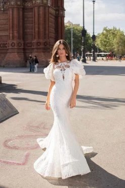 Formal Gowns Tarik Ediz - 93881 Illusion Neckline And Back Lace Mermaid Gown 14 Formal Gowns Tarik Ediz - 93881 Illusion Neckline And Back Lace Mermaid Gown