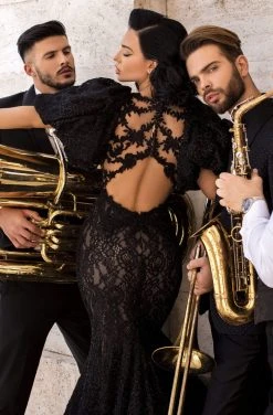 Formal Gowns Tarik Ediz - 93881 Illusion Neckline And Back Lace Mermaid Gown 13 Formal Gowns Tarik Ediz - 93881 Illusion Neckline And Back Lace Mermaid Gown