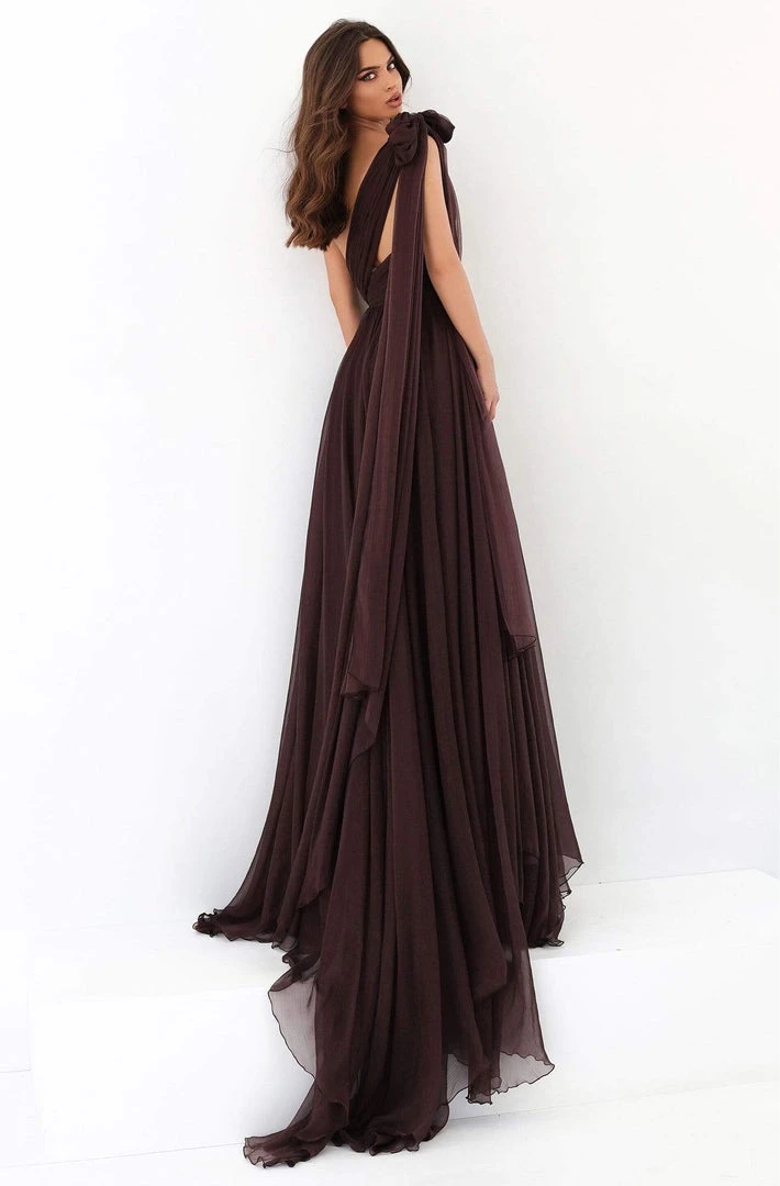 Formal Gowns Tarik Ediz - 93932 Asymmetrical Ruched A-Line Dress 4 Formal Gowns Tarik Ediz - 93932 Asymmetrical Ruched A-Line Dress