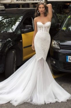 Formal Gowns Tarik Ediz - 93959 Sweetheart Corset Trumpet Dress