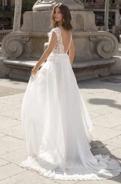 Tarik Ediz - 93961 Bateau Lace A-Line Dress