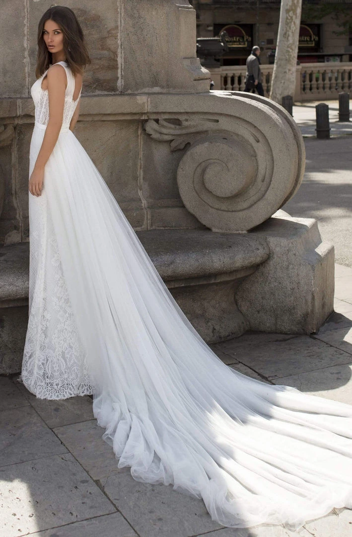 Tarik Ediz - 93963 V-Neckline Full Over A-Line Dress 4 Tarik Ediz - 93963 V-Neckline Full Over A-Line Dress