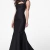 Formal Gowns Tarik Ediz - Bateau Neck Mermaid Gown 50020