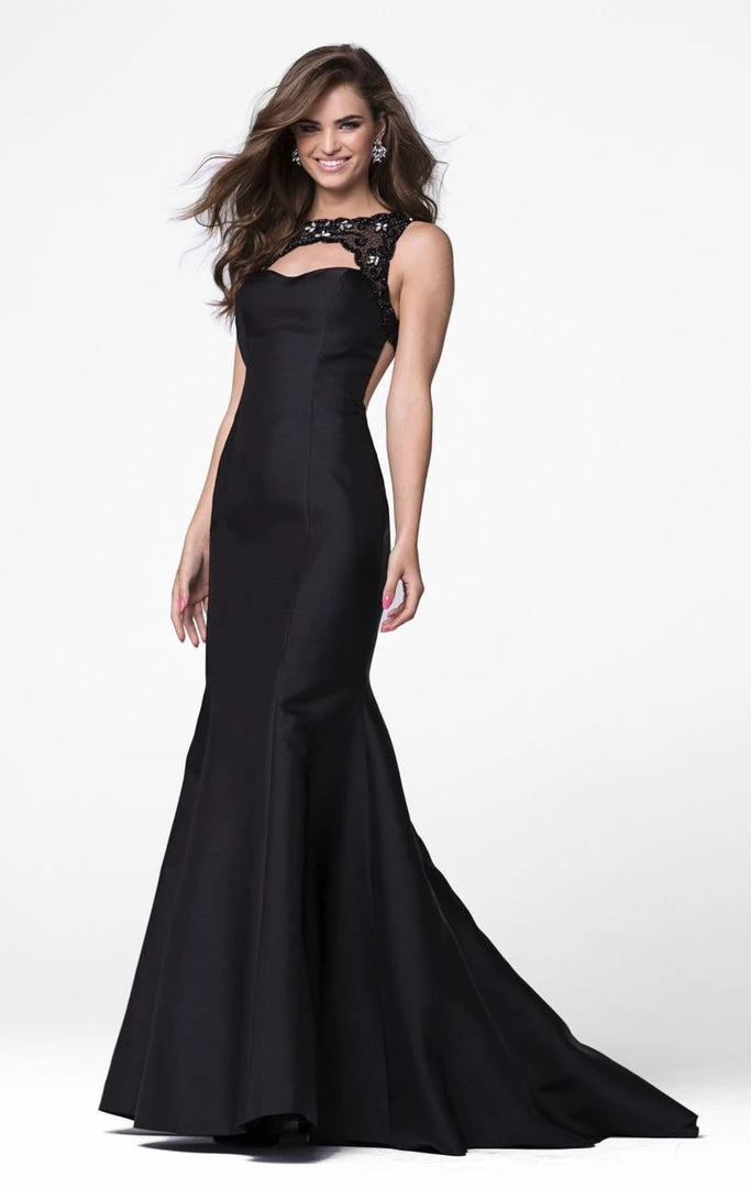 Formal Gowns Tarik Ediz - Bateau Neck Mermaid Gown 50020 3 Formal Gowns Tarik Ediz - Bateau Neck Mermaid Gown 50020