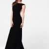 Tarik Ediz - Bateau Neck Trumpet Dress 50026