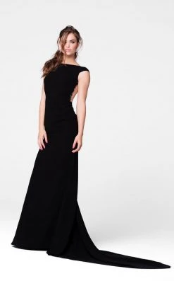 Tarik Ediz - Bateau Neck Trumpet Dress 50026