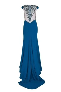Tarik Ediz - Bateau Neck Trumpet Dress 50026