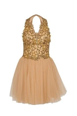 Tarik Ediz - Beaded Haltered Short Dress 90360 Cocktail Dresses 9 Tarik Ediz - Beaded Haltered Short Dress 90360 Cocktail Dresses