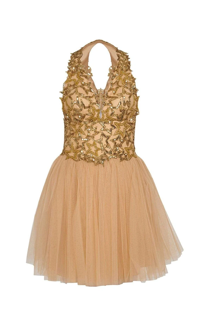 Tarik Ediz - Beaded Haltered Short Dress 90360 Cocktail Dresses 5 Tarik Ediz - Beaded Haltered Short Dress 90360 Cocktail Dresses