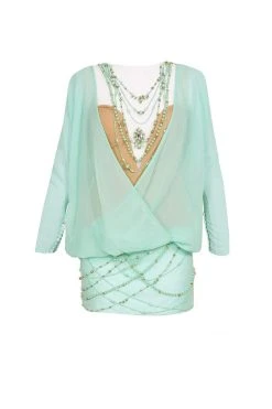 Cocktail Dresses Tarik Ediz - Beaded Illusion Jewel Neck Dress 90372 19 Cocktail Dresses Tarik Ediz - Beaded Illusion Jewel Neck Dress 90372