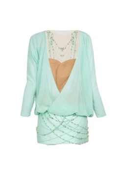 Cocktail Dresses Tarik Ediz - Beaded Illusion Jewel Neck Dress 90372 21 Cocktail Dresses Tarik Ediz - Beaded Illusion Jewel Neck Dress 90372