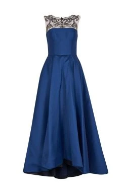 Formal Gowns Tarik Ediz - Beaded Jewel Neck A-line Dress 50012