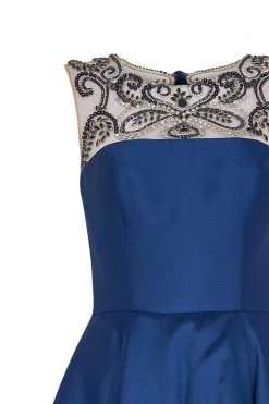 Formal Gowns Tarik Ediz - Beaded Jewel Neck A-line Dress 50012