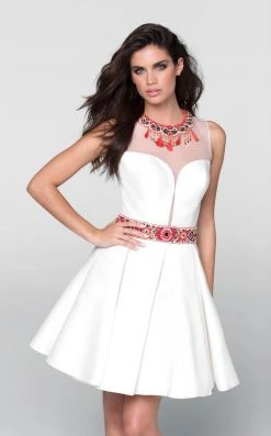 Tarik Ediz - Bedazzled A-line Dress 50053