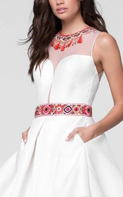 Tarik Ediz - Bedazzled A-line Dress 50053