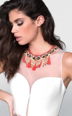 Tarik Ediz - Bedazzled A-line Dress 50053