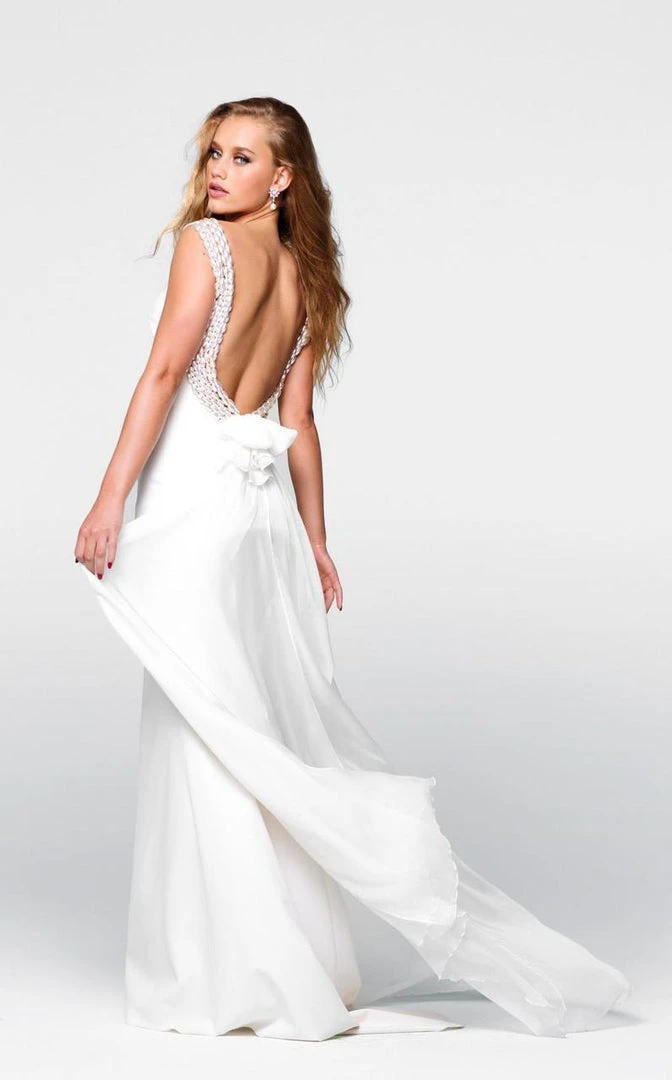 Tarik Ediz - Bedazzled Scoop Neck Dress 50055 Formal Gowns 4 Tarik Ediz - Bedazzled Scoop Neck Dress 50055 Formal Gowns