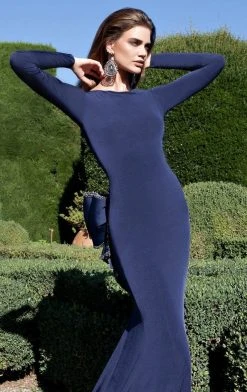 Formal Gowns Tarik Ediz - Bow Accented Gown 92563