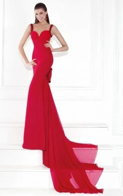 Tarik Ediz - Bow Accented Panel Gown 92504 Formal Gowns