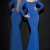 Tarik Ediz - Embellished Choker Illusion Long Gown 92423 Formal Gowns