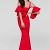 Tarik Ediz - Fitted Gown With Bell Sleeves Armband 50041 Formal Gowns