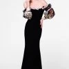 Tarik Ediz - Floral Accented Sheath Dress 50001 Formal Gowns