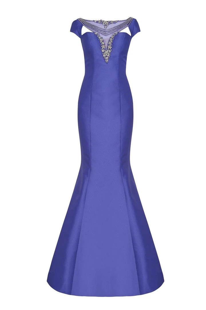 Tarik Ediz - Floral Crystal Accented Mermaid Gown 50019 12 Tarik Ediz - Floral Crystal Accented Mermaid Gown 50019