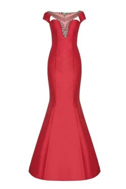 Tarik Ediz - Floral Crystal Accented Mermaid Gown 50019 20 Tarik Ediz - Floral Crystal Accented Mermaid Gown 50019