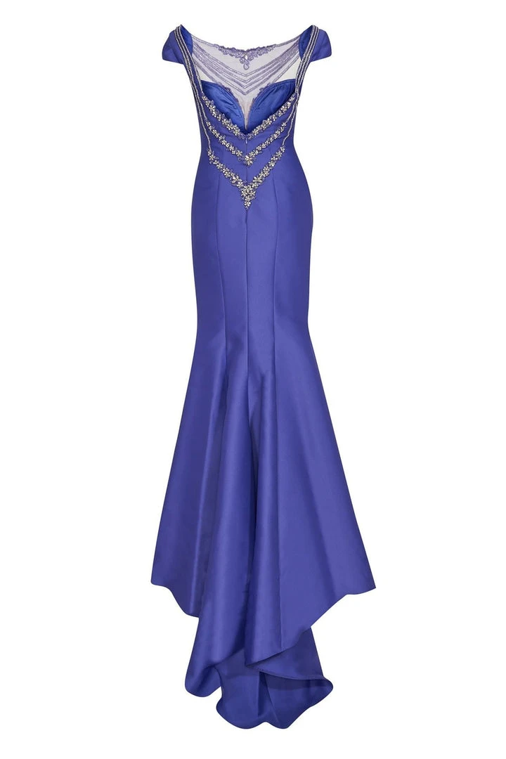 Tarik Ediz - Floral Crystal Accented Mermaid Gown 50019 14 Tarik Ediz - Floral Crystal Accented Mermaid Gown 50019