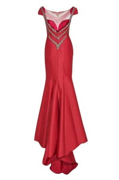 Tarik Ediz - Floral Crystal Accented Mermaid Gown 50019 22 Tarik Ediz - Floral Crystal Accented Mermaid Gown 50019