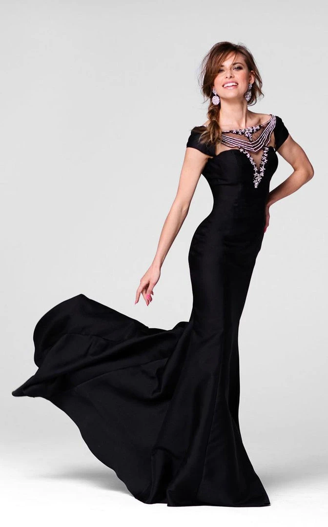 Tarik Ediz - Floral Crystal Accented Mermaid Gown 50019 5 Tarik Ediz - Floral Crystal Accented Mermaid Gown 50019