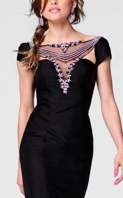 Tarik Ediz - Floral Crystal Accented Mermaid Gown 50019