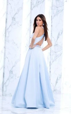 Tarik Ediz - Halter Neck A-line Dress 50100