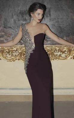 Tarik Ediz - Illusion Bateau Neck Sheath Gown 92756 6 Tarik Ediz - Illusion Bateau Neck Sheath Gown 92756