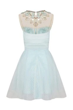 Cocktail Dresses Tarik Ediz - Jewel Accented Short Sweetheart Dress 90357