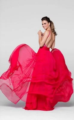 Tarik Ediz - Jeweled Halter Neck Dress 50088 Formal Gowns