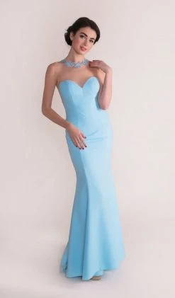 Tarik Ediz - Lace Detailed Sleeveless Crepe Gown 92498