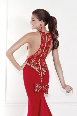 Tarik Ediz - Lace Halter Neck Gown 92528