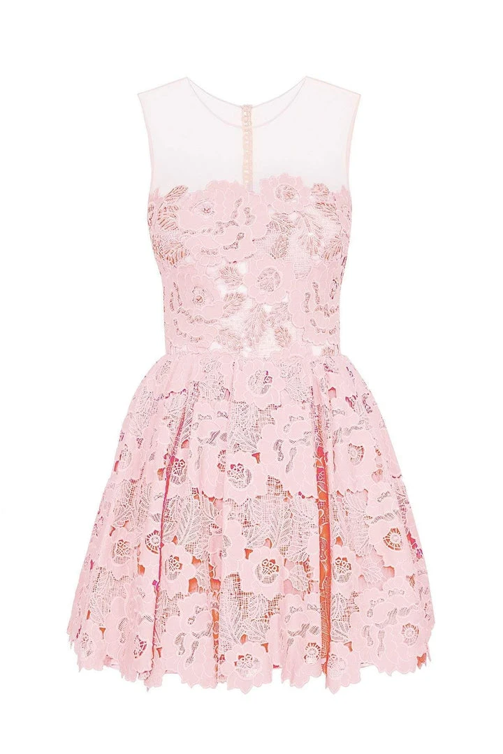 Tarik Ediz - Lace Illusion Jewel Neck A-line Dress 50071 Cocktail Dresses 6 Tarik Ediz - Lace Illusion Jewel Neck A-line Dress 50071 Cocktail Dresses