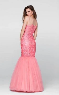 Tarik Ediz - Lace Illusion Neck Dress 50061 Formal Gowns