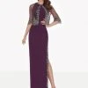 Formal Gowns Tarik Ediz - Lace Jewel Neck Dress With Jacket 92663 1 Formal Gowns Tarik Ediz - Lace Jewel Neck Dress With Jacket 92663