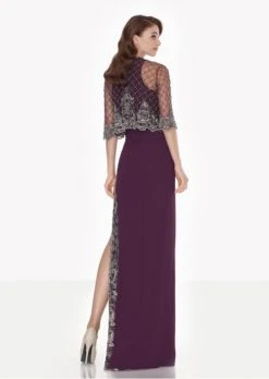 Formal Gowns Tarik Ediz - Lace Jewel Neck Dress With Jacket 92663 5 Formal Gowns Tarik Ediz - Lace Jewel Neck Dress With Jacket 92663