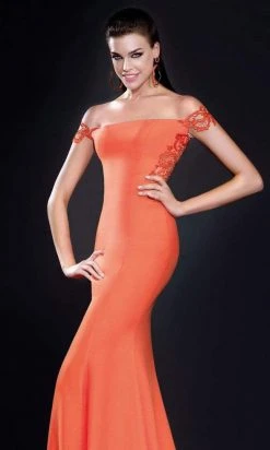 Tarik Ediz - Lace Off-Shoulder Gown 92568