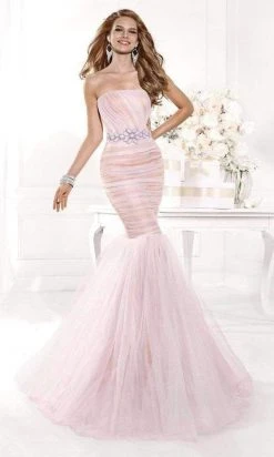 Tarik Ediz - Mte92378 Strapless Ruched Trumpet Gown