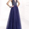 Formal Gowns Tarik Ediz - Mte92393 Crystal-Ornate Plunging Halter Gown 2 Formal Gowns Tarik Ediz - Mte92393 Crystal-Ornate Plunging Halter Gown