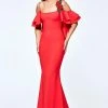 Tarik Ediz - Off-the-Shoulder Ruffle Sleeves Dress 93108 Formal Gowns 1 Tarik Ediz - Off-the-Shoulder Ruffle Sleeves Dress 93108 Formal Gowns