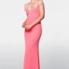 Formal Gowns Tarik Ediz - Off The Shoulder Sheath Dress 50057