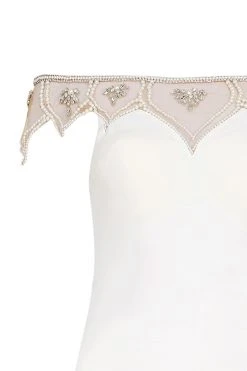 Formal Gowns Tarik Ediz - Off The Shoulder Sheath Dress 50057