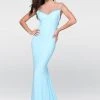 Tarik Ediz - Rhinestone Accented Sheath Gown 50097 2 Tarik Ediz - Rhinestone Accented Sheath Gown 50097