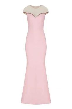 Tarik Ediz - Rhinestone Accented Sheath Gown 50097